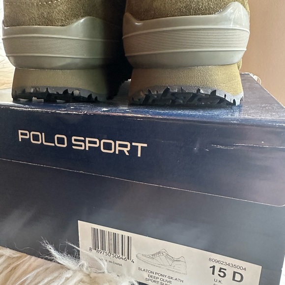 Polo by Ralph Lauren Green Sneakers Suede Low-Top Deep Olive - Picture 7 of 9